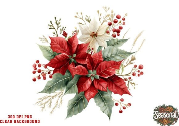 Bright Festive Christmas Bouquet PNG Review
