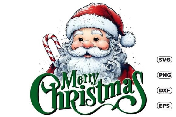 Cartoon Santa SVG for Festive Illustrations