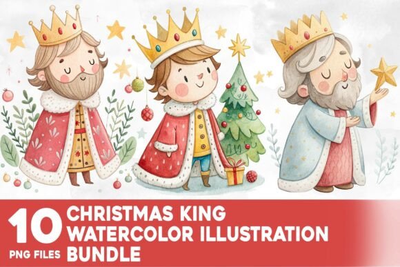 Christmas King Watercolor Bundle: Illustrations Review