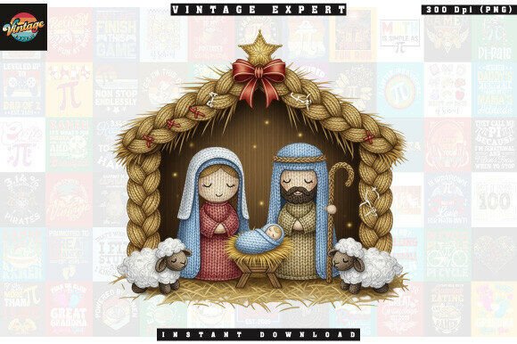 Christmas Nativity Crochet Yarn PNG Review