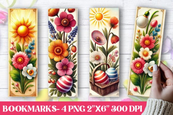 Easter Bookmarks PNG: Illustrations for Sellers