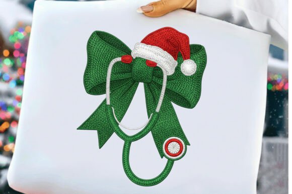 Faux Yarn Christmas Nurse PNG: Cozy Illustrations