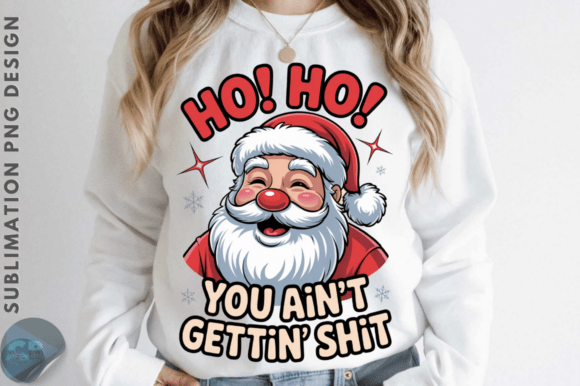 Funny Santa PNG: Grumpy Holiday Art Illustrations