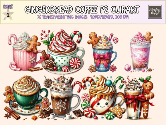 Gingerbread Coffee P2 Clipart: Illustrations Review