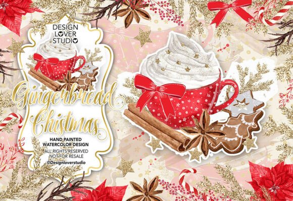Gingerbread Cookies Christmas Design: Festive Illustrations