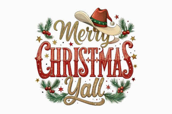 Merry Christmas Yall PNG: Festive Illustrations