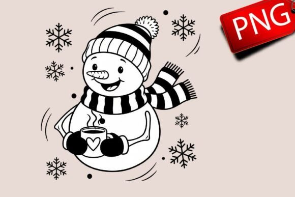 Noel Snowman Christmas SVG: Vintage Illustrations
