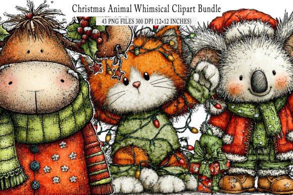 Review: Christmas Animal Whimsical Clipart Illustrations