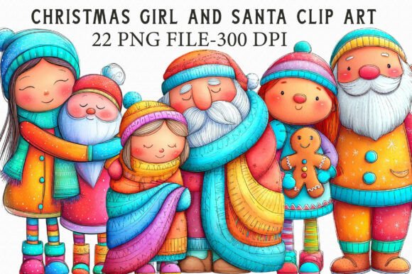 Reviewing Christmas Girl and Santa Illustrations