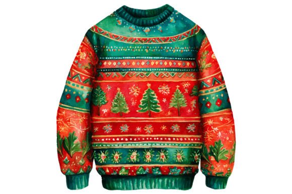 Reviewing Ugly Christmas Tree Sweater PNG for Branding