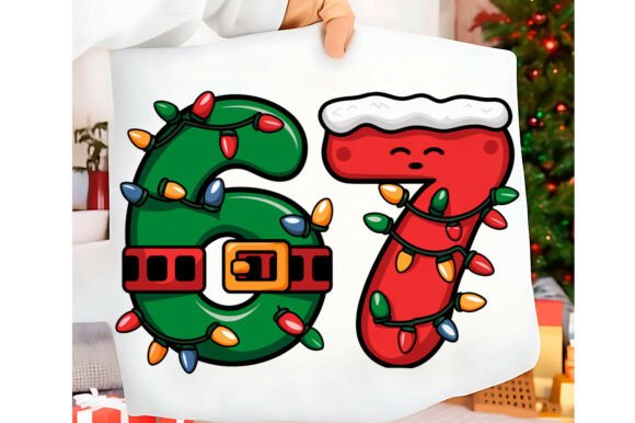 Trending Six Seven Meme Funny Christmas Illustrations