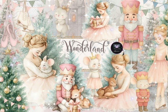 Winter Wonderland Nutcracker Clipart: Festive Illustrations